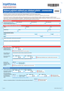 stáhnout formulář - Pojišťovna České spořitelny