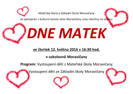 Den Matek - Obec Moravičany