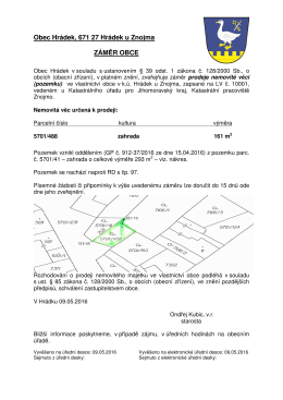 Záměr prodeje pozemku p.č. 5701/488