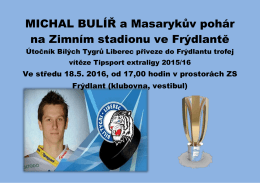 přiveze do Frýdlantu trofej vítěze Tipsport extraligy 2015/16
