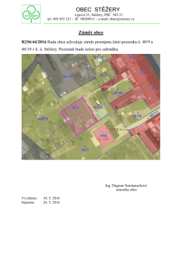 Záměr obce_Záměr pronájmu části pozemku č. 40/9 a 40