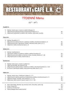 TÝDENNÍ Menu