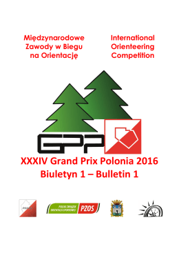 XXXIV Grand Prix Polonia 2016 Biuletyn 1 – Bulletin 1