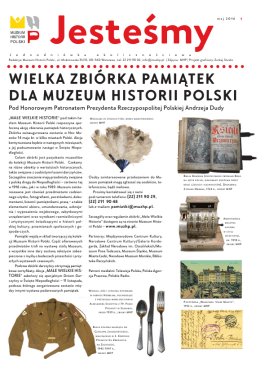 Jesteśmymaj 2016 - Muzeum Historii Polski