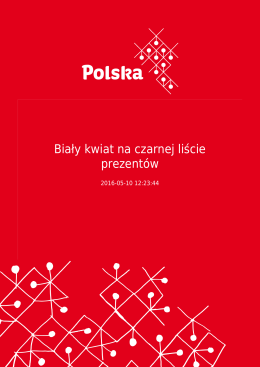 Biały kwiat na czarnej liście prezentów