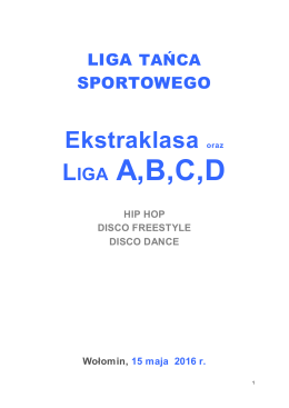 Regulamin LTS Ekstraklasa oraz Liga A, B, C, D – Wołomin
