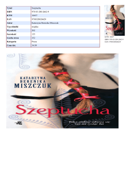 Tytuł Szeptucha ISBN 978-83-280-2662