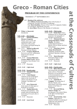PROGRAM OF THE CONFERENCE