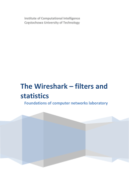 The Wireshark – filters and statistics