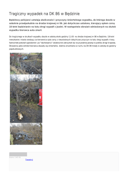 Tragiczny wypadek na DK 86 w Będzinie