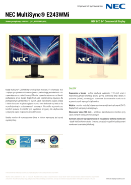 Do pobrania - NEC Display Solutions Europe