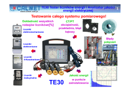 TE30 Trójfazowy tester liczników i Analizator jakości
