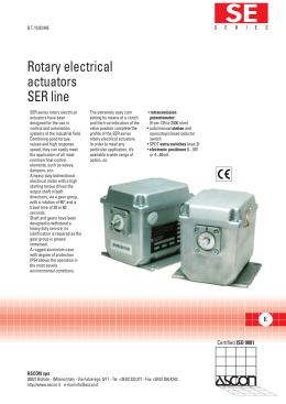 Rotary electrical actuators SER line