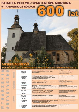 Plakat 600 lat Marcina_v7 - Parafia św. Marcina w Tarnowskich