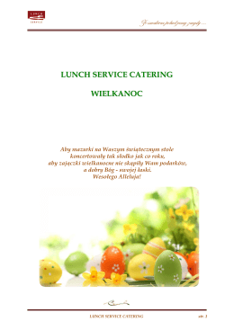 LUNCH SERVICE CATERING WIELKANOC