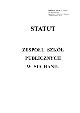 statut - ZSP w Suchaniu
