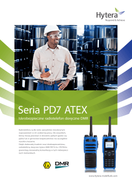 Hytera Seria PD7 ATEX - Hytera Mobilfunk GmbH