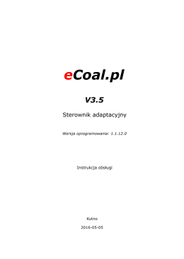 Instrukcja obsługi - eCoal_B v3.5