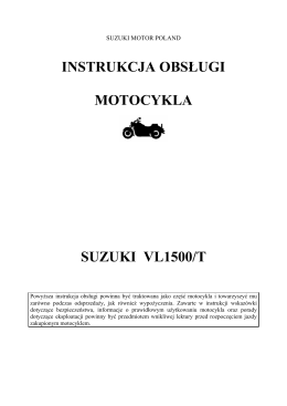 instrukcja obsługi motocykla suzuki vl1500/t