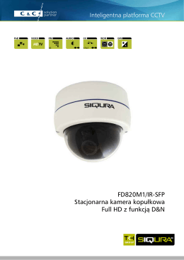 FD820M1/IR-SFP Stacjonarna kamera kopułkowa Full HD z funkcją
