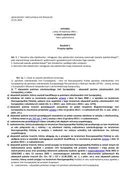 Ustawa o izbach aptekarskich - tekst jednolity [PDF 360KB]