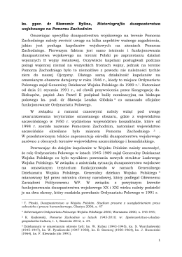 ks. ppor. dr Sławomir Bylina, Historiografia duszpasterstwa