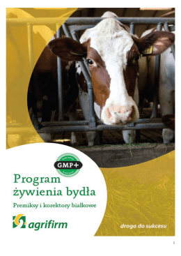 Agrifirm - premiksy i korektory białkowe dla bydła