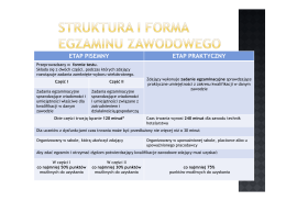 struktura i forma egzaminu zawodowego