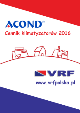 Cennik ACOND VRF - 30.12.2015r. - Klimatyzatory Acond