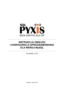 Pyxis4SQL - Instrukcja v4.05