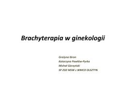 Brachyterapia w ginekologii