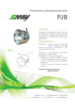Karta katalogowa Smay PJB