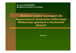 Budowa modeli wymagań dla Regionalnych Systemów Informacji