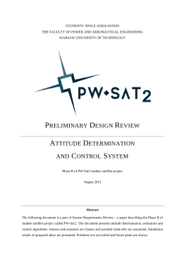 Preliminary Design Review - PW-Sat2