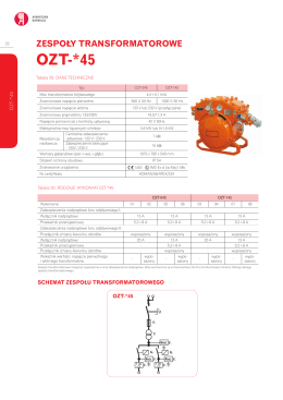 Zespoły transformatorowe OZT-*45