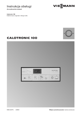 Instrukcja obs ugi CALOTRONIC 100 - serwis