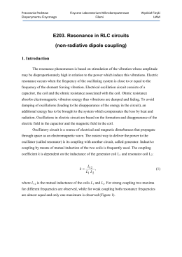 E203. Resonance in RLC circuits