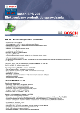 Bosch EPS 205 Elektroniczny próbnik do sprawdzania wtryskiwaczy