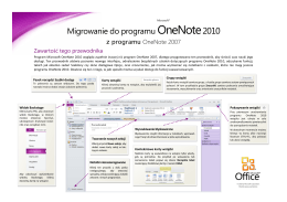 Migrowanie do programu OneNote2010