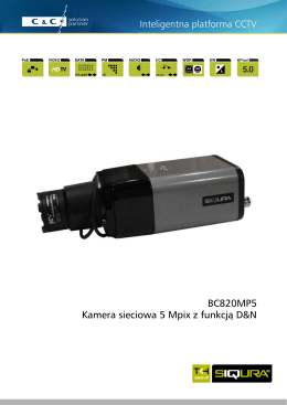 BC820MP5 Kamera sieciowa 5 Mpix z funkcją D&N Inteligentna