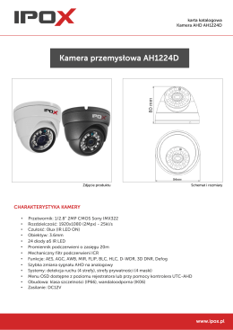 Karta katalogowa kamery AH1224D