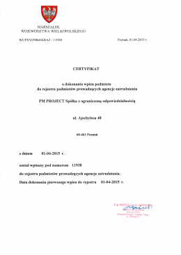 Polski Certyfikat Agencji Zatrudnienia