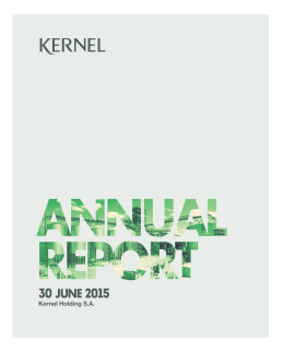 Annual Report for the year ended 30 June 2015