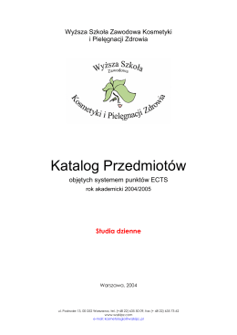 Katalog Przedmiotów - Warszawa