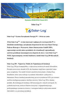Solar-Log ™ - RENEXPO® Poland