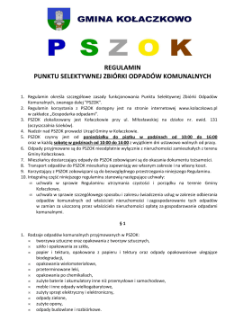 Treść regulaminu PSZOK 80.66 KB pdf Pobierz