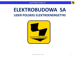 Elektrobudowa SA - lider polskiej elektroenergetyki