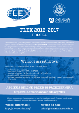 FLEX 2016-2017 - Fundacja Pokolenia