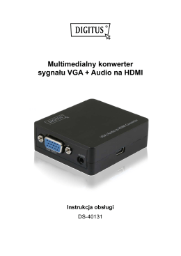 Multimedialny konwerter sygnału VGA + Audio na HDMI