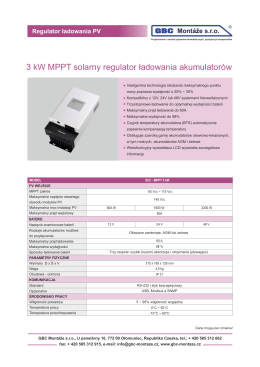 Solarny regulator ładowania SCC MPPT 3000 W
